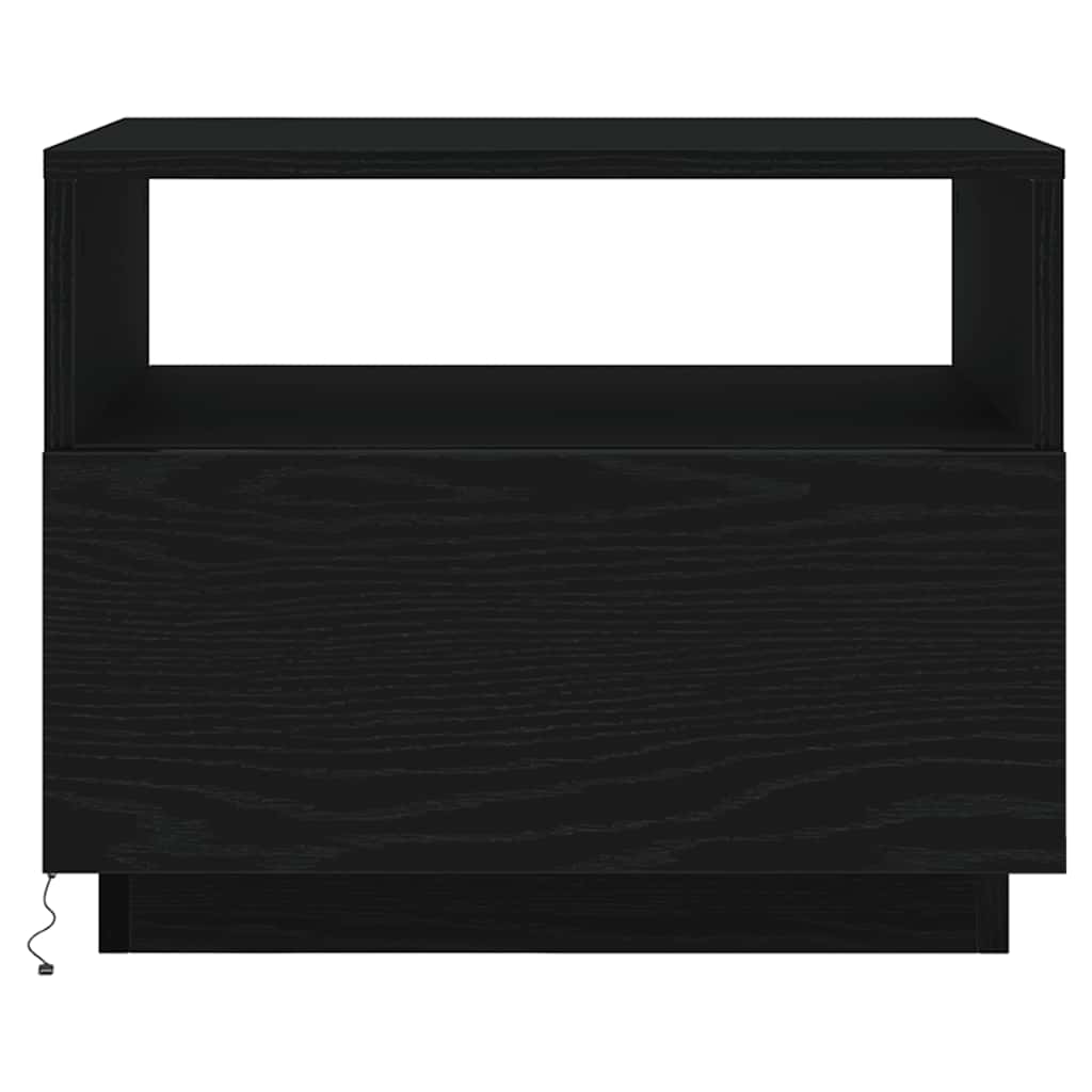Salontafel met LED-verlichting 50x49x40 cm zwart eiken is nu te koop bij PeponiXL, paradijselijk wonen!