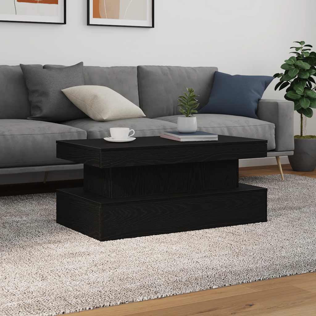 Salontafel met LED-verlichting 90x50x40 cm zwart eiken is nu te koop bij PeponiXL, paradijselijk wonen!