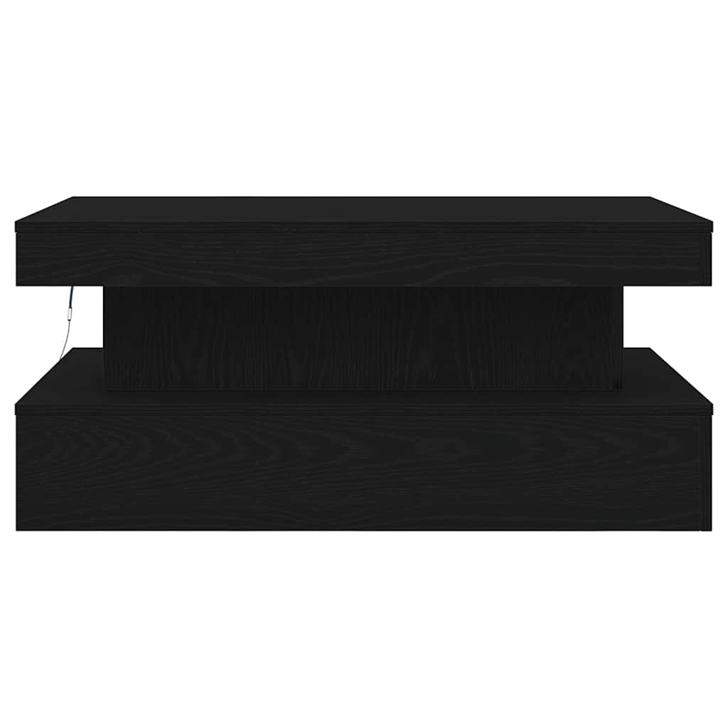 Salontafel met LED-verlichting 90x50x40 cm zwart eiken is nu te koop bij PeponiXL, paradijselijk wonen!