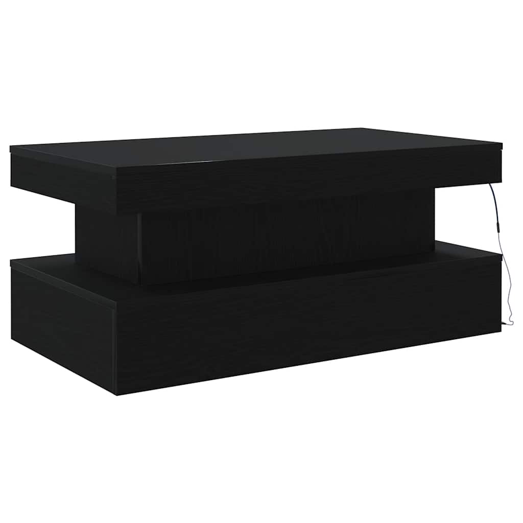 Salontafel met LED-verlichting 90x50x40 cm zwart eiken is nu te koop bij PeponiXL, paradijselijk wonen!