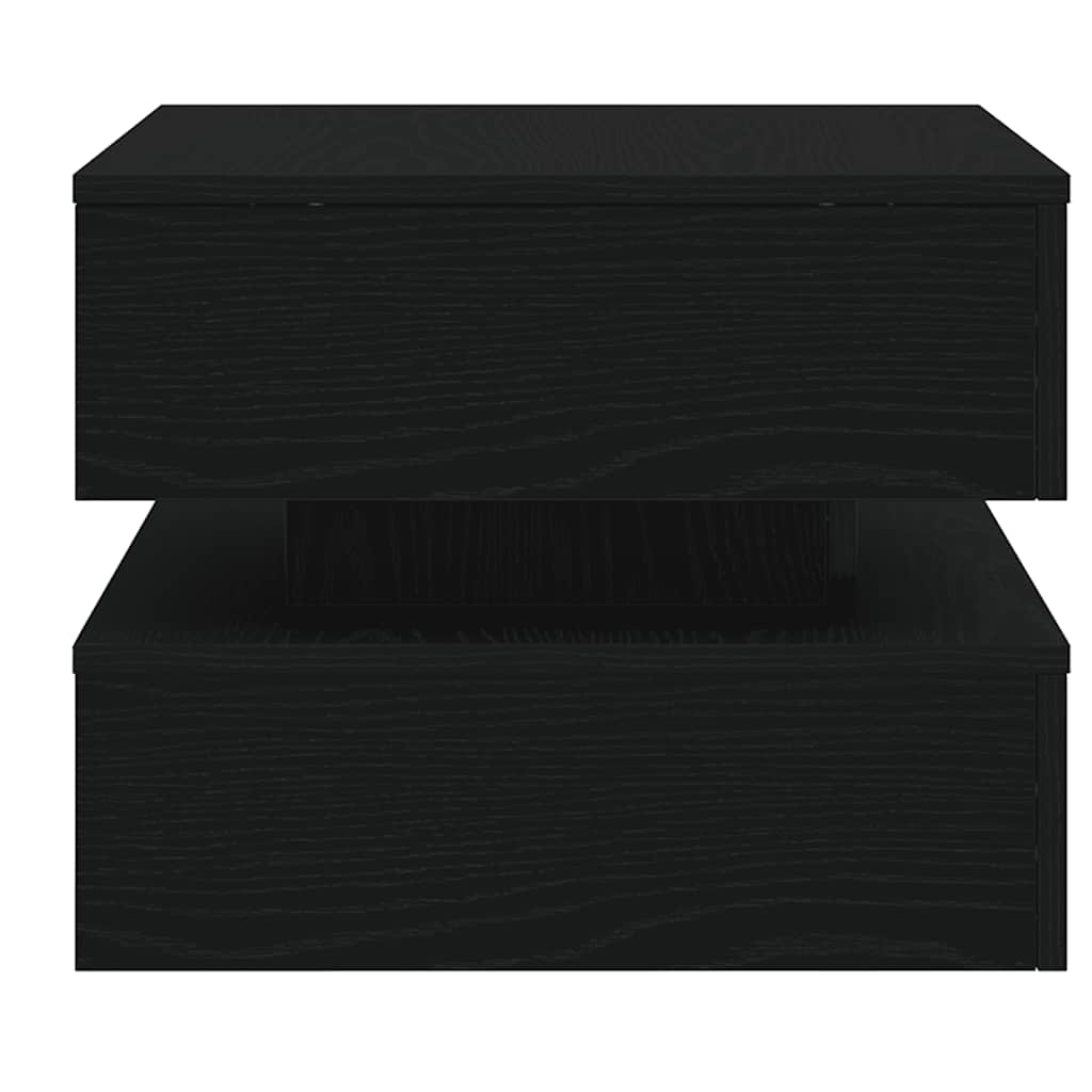 Salontafel met LED-verlichting 50x50x40 cm zwart eikenkleurig is nu te koop bij PeponiXL, paradijselijk wonen!