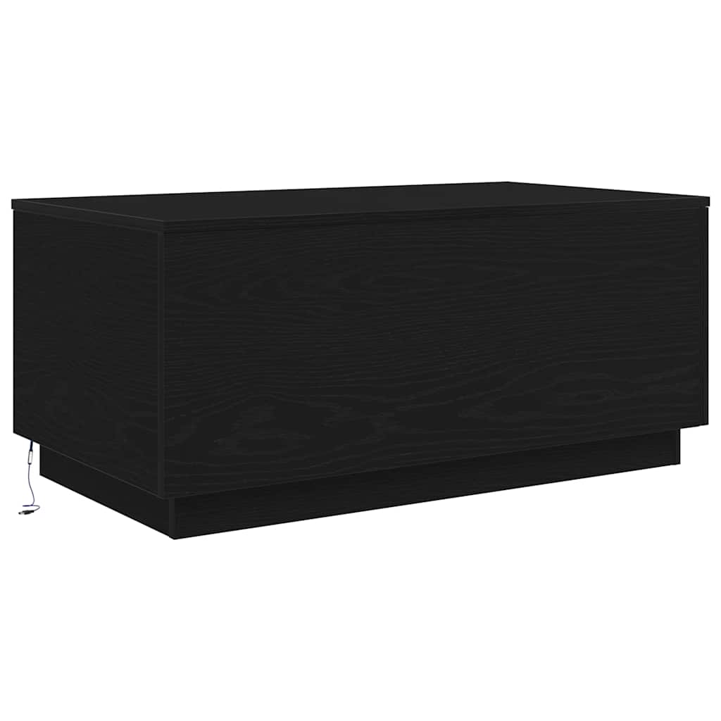 Salontafel met LED-verlichting 90x50x40 cm zwart eiken is nu te koop bij PeponiXL, paradijselijk wonen!