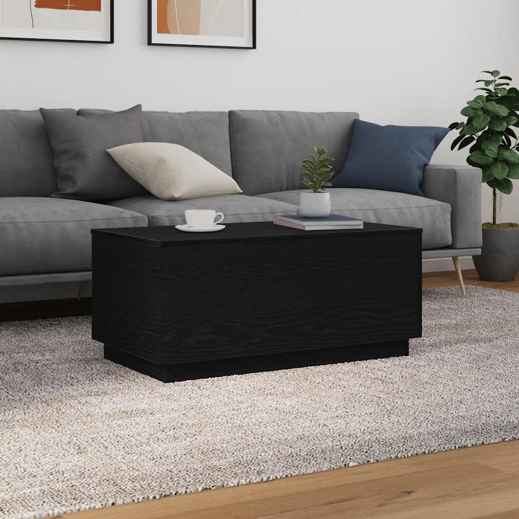 Salontafel met LED-verlichting 90x50x40 cm zwart eiken is nu te koop bij PeponiXL, paradijselijk wonen!