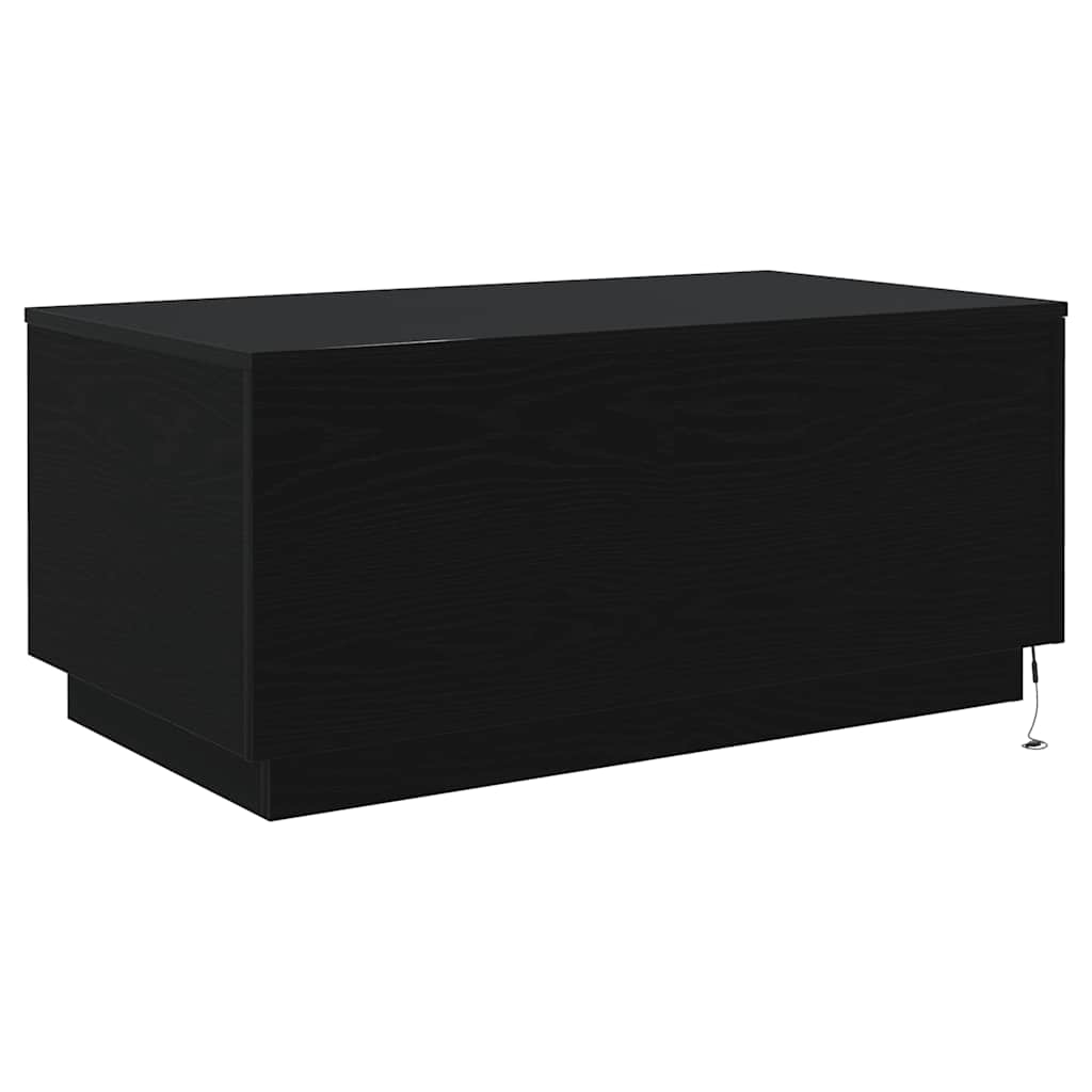 Salontafel met LED-verlichting 90x50x40 cm zwart eiken is nu te koop bij PeponiXL, paradijselijk wonen!