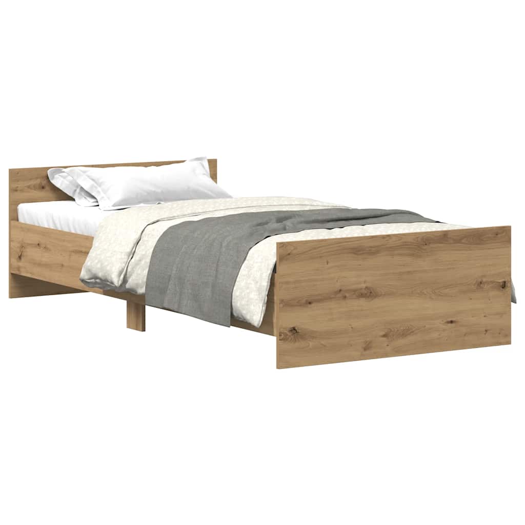 Bedframe zonder matras 75x190 cm spaanplaat ambachtelijk is nu te koop bij PeponiXL, paradijselijk wonen!
