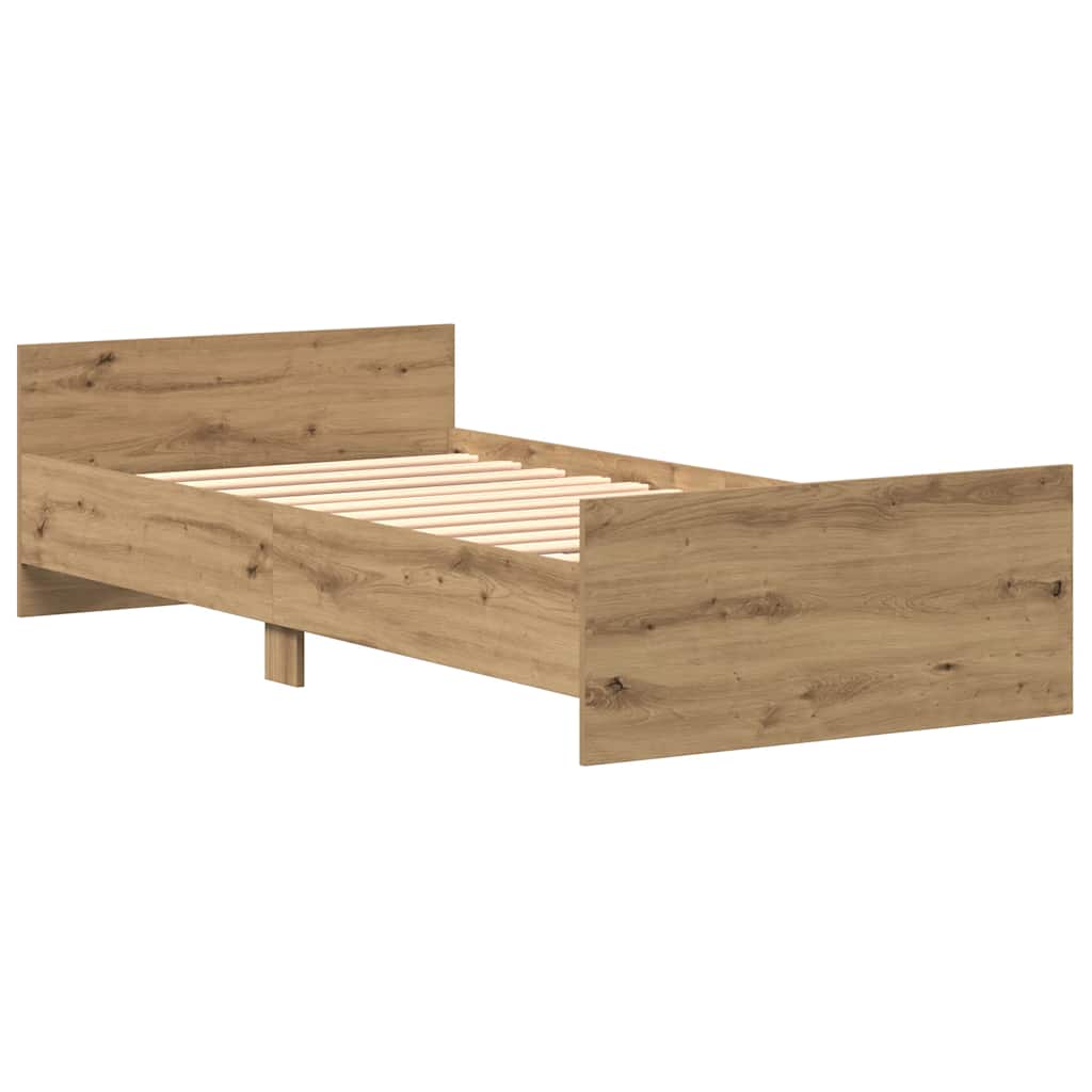 Bedframe zonder matras 75x190 cm spaanplaat ambachtelijk is nu te koop bij PeponiXL, paradijselijk wonen!