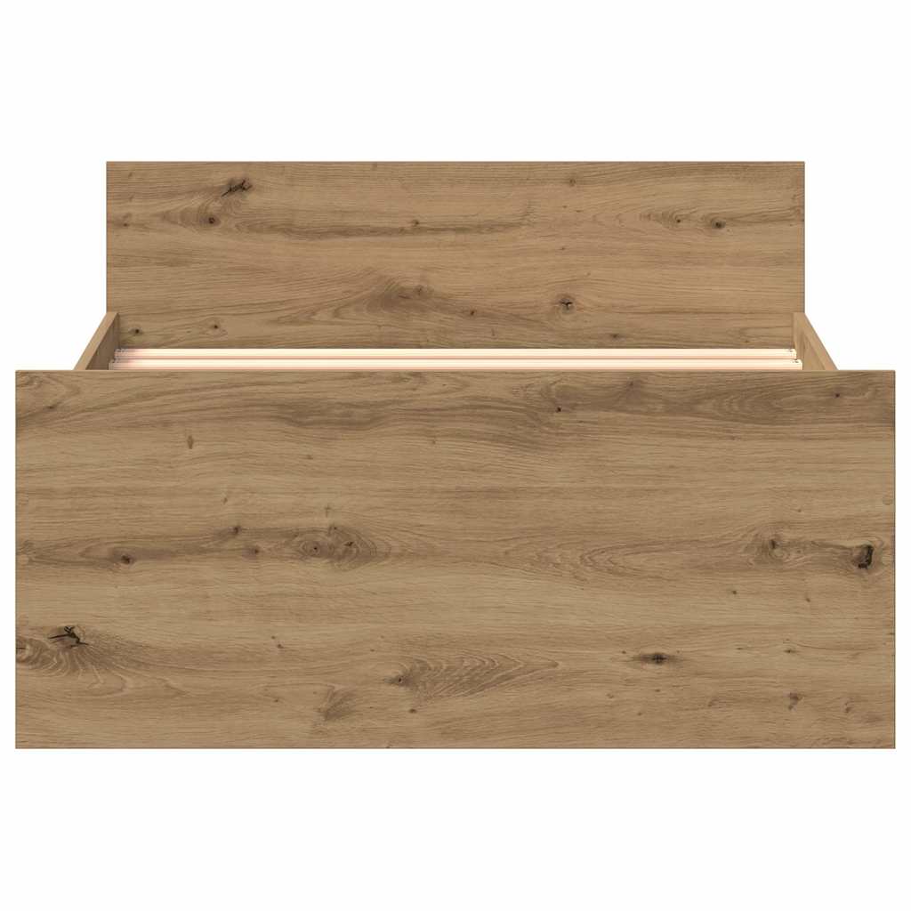 Bedframe zonder matras 75x190 cm spaanplaat ambachtelijk is nu te koop bij PeponiXL, paradijselijk wonen!
