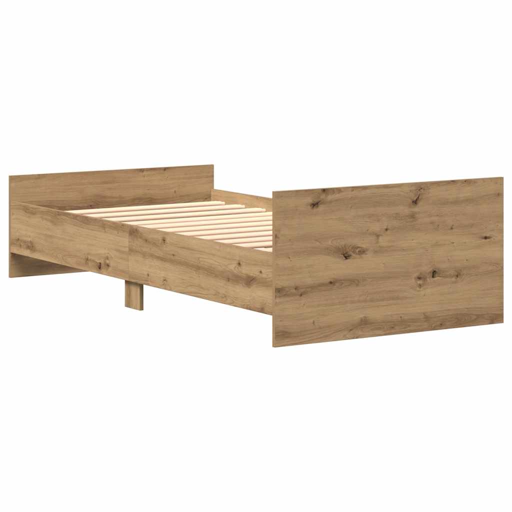 Bedframe zonder matras 75x190 cm spaanplaat ambachtelijk is nu te koop bij PeponiXL, paradijselijk wonen!