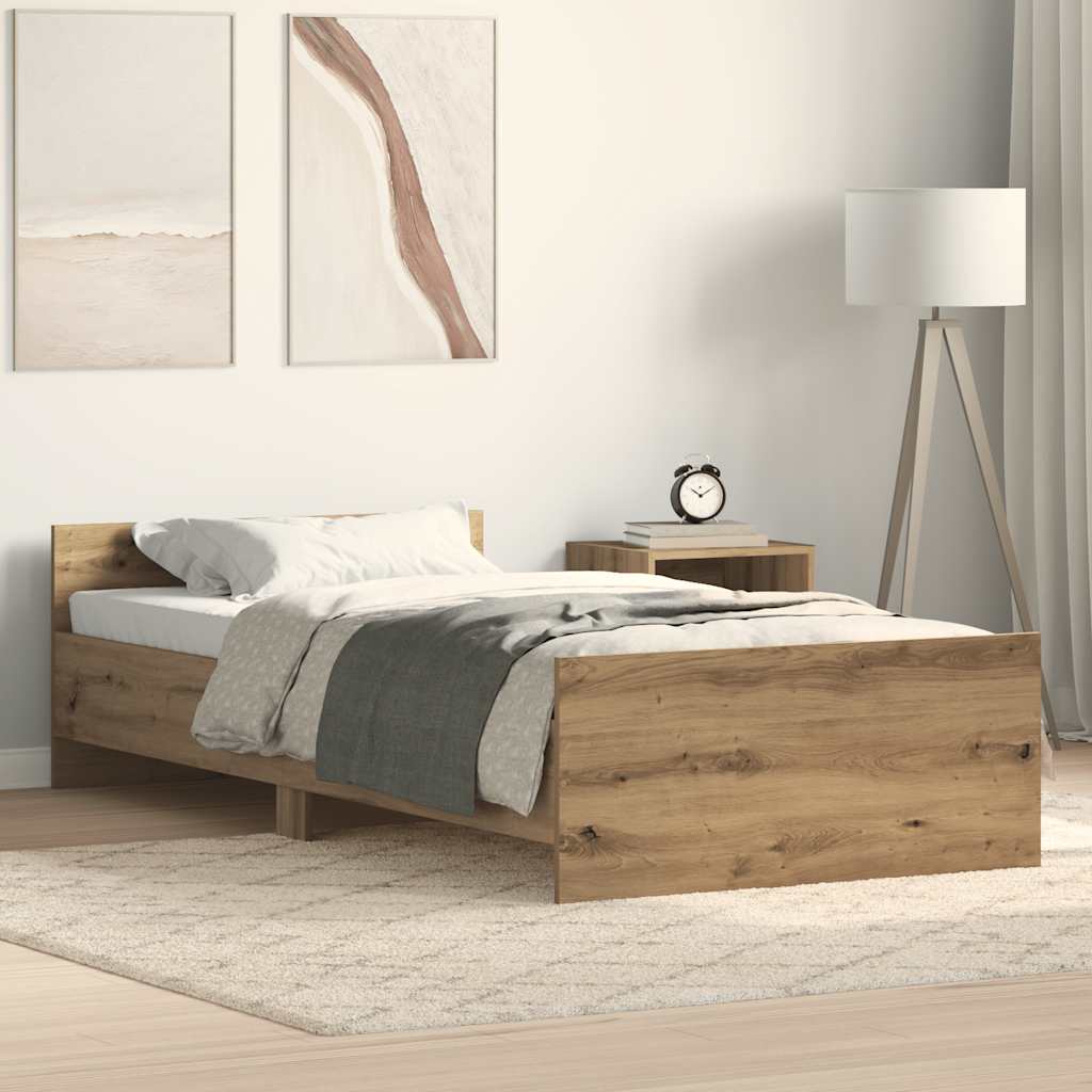 Bedframe zonder matras 75x190 cm spaanplaat ambachtelijk is nu te koop bij PeponiXL, paradijselijk wonen!