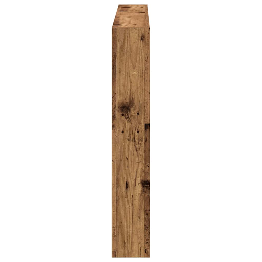 Hoofdbordkast met LED 140x17x102 cm oud hout is nu te koop bij PeponiXL, paradijselijk wonen!