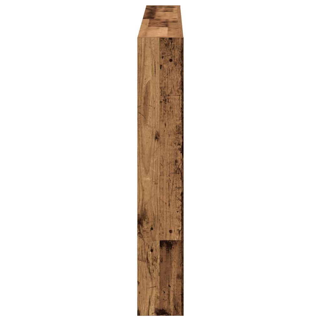 Hoofdbordkast met LED 160x17x102 cm oud hout is nu te koop bij PeponiXL, paradijselijk wonen!