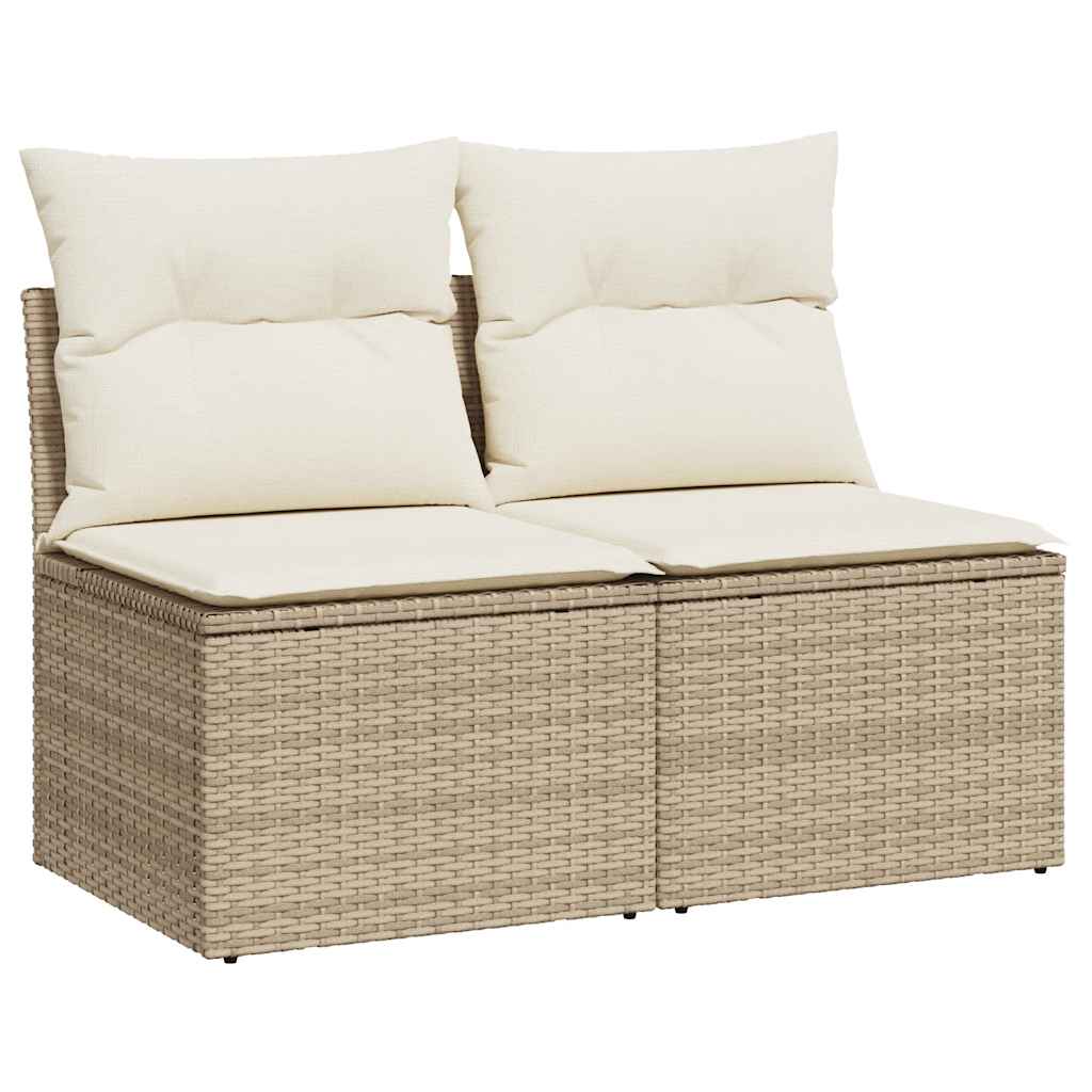 2-delige Loungeset met kussens poly rattan acacia beige is nu te koop bij PeponiXL, paradijselijk wonen!