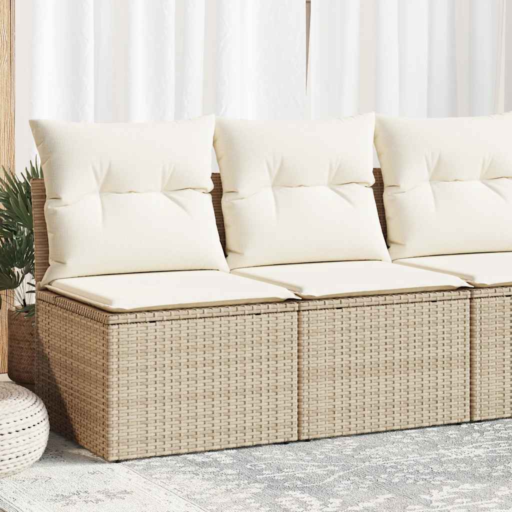 2-delige Loungeset met kussens poly rattan acacia beige is nu te koop bij PeponiXL, paradijselijk wonen!