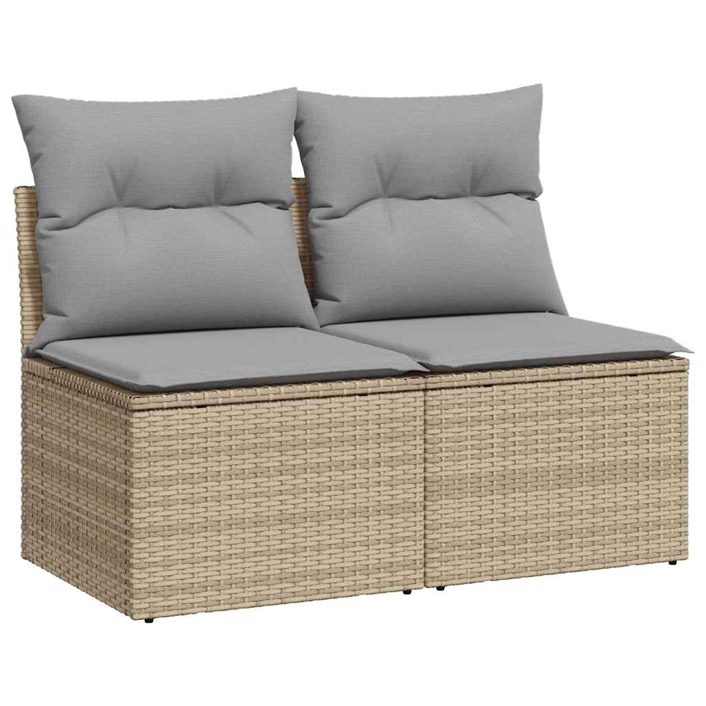 2-delige Loungeset met kussens poly rattan acacia beige is nu te koop bij PeponiXL, paradijselijk wonen!