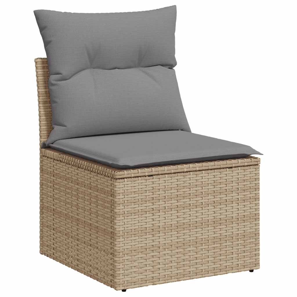2-delige Loungeset met kussens poly rattan acacia beige is nu te koop bij PeponiXL, paradijselijk wonen!