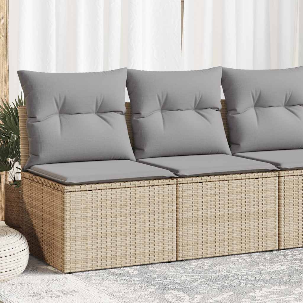 2-delige Loungeset met kussens poly rattan acacia beige is nu te koop bij PeponiXL, paradijselijk wonen!