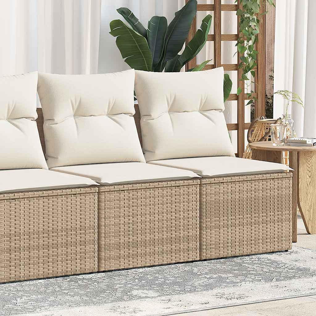 2-delige Loungeset met kussens poly rattan acacia beige is nu te koop bij PeponiXL, paradijselijk wonen!