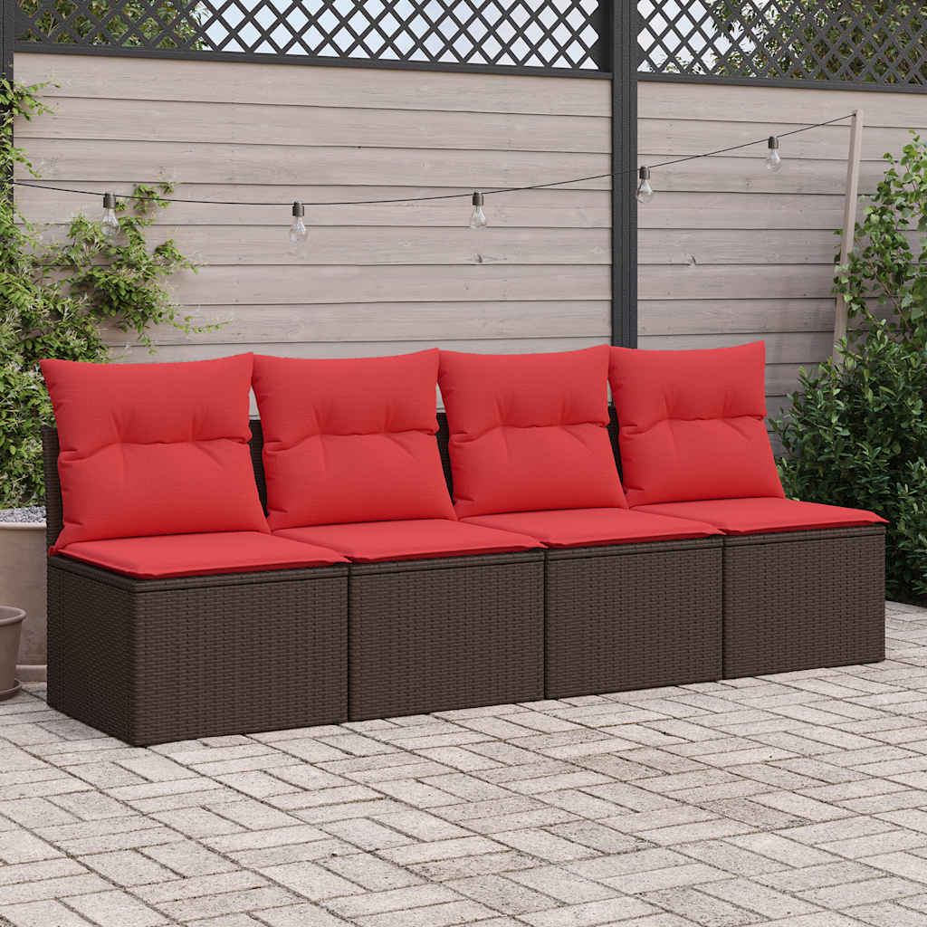 2-delige Loungeset met kussens poly rattan acacia bruin is nu te koop bij PeponiXL, paradijselijk wonen!