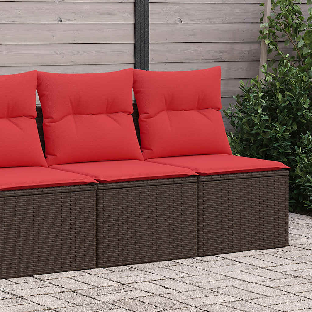 2-delige Loungeset met kussens poly rattan acacia bruin is nu te koop bij PeponiXL, paradijselijk wonen!