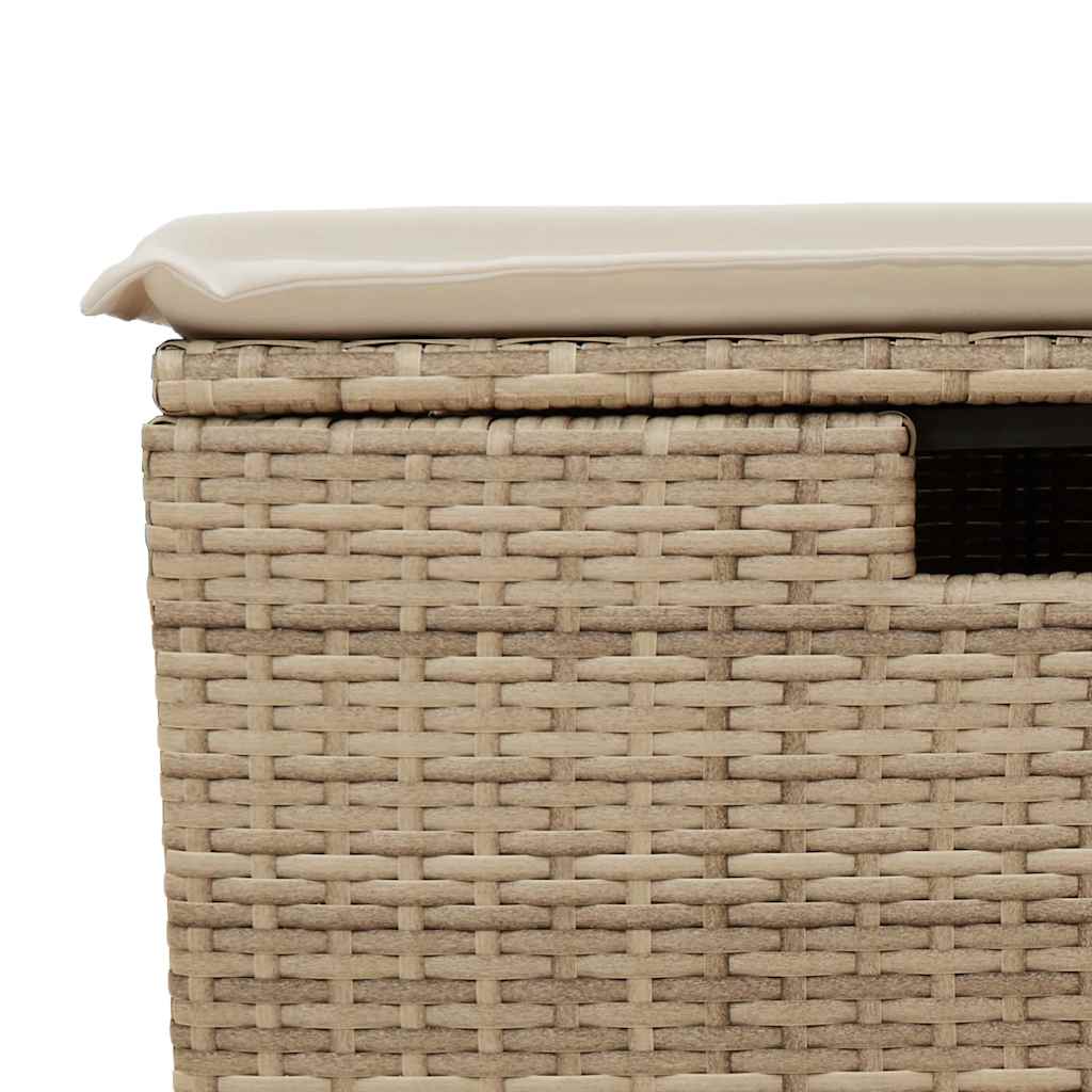4-delige Loungeset met kussens poly rattan beige is nu te koop bij PeponiXL, paradijselijk wonen!