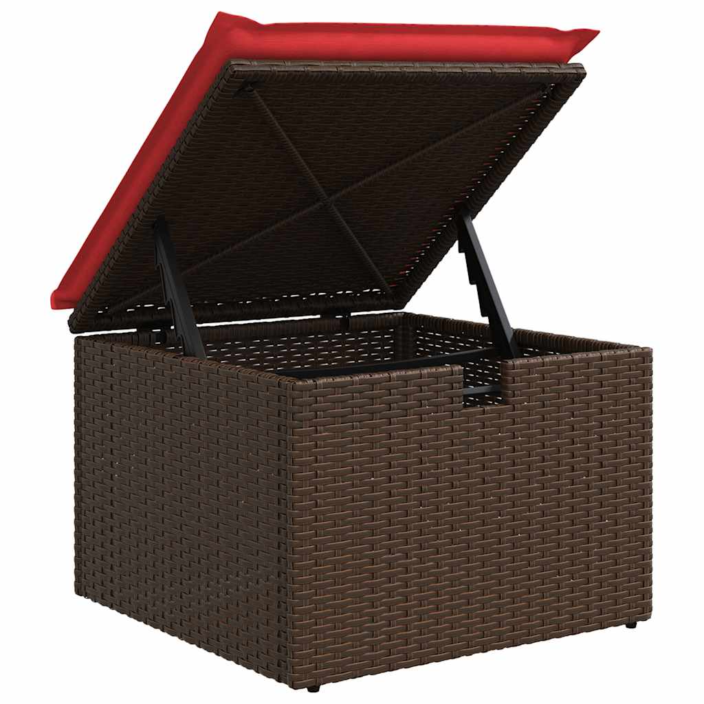 8-delige Loungeset met kussens poly rattan bruin is nu te koop bij PeponiXL, paradijselijk wonen!