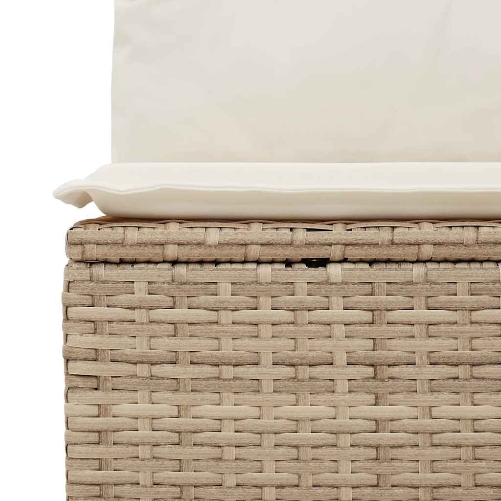 5-delige Loungeset met kussens poly rattan beige is nu te koop bij PeponiXL, paradijselijk wonen!