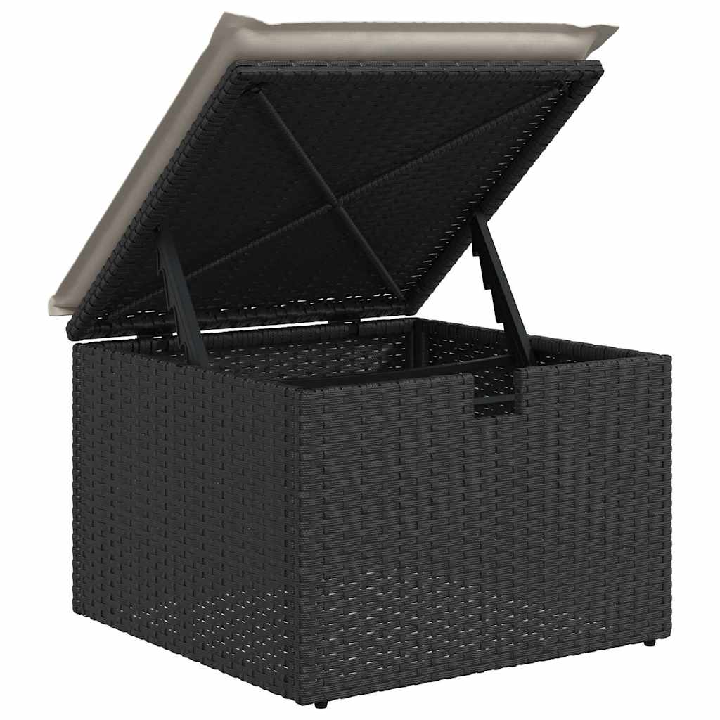 8-delige Loungeset met kussens poly rattan zwart is nu te koop bij PeponiXL, paradijselijk wonen!