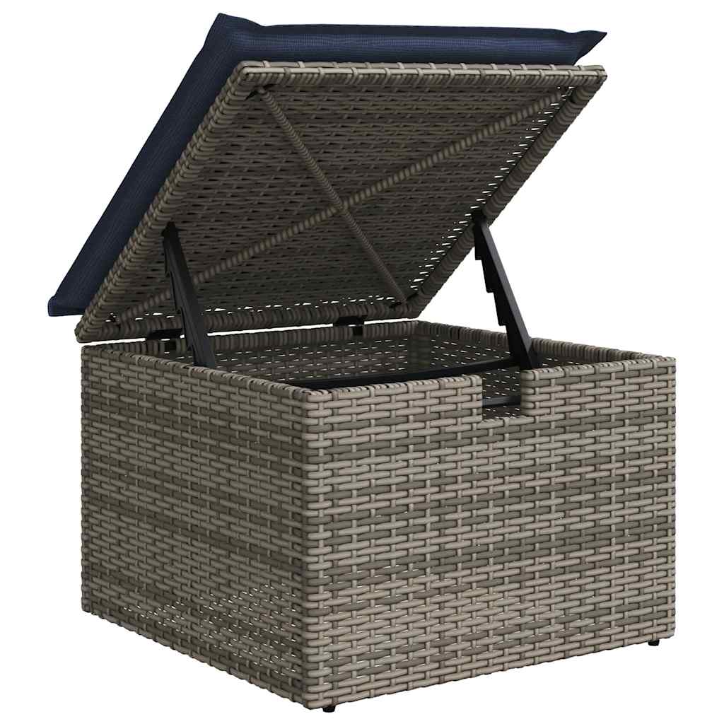 8-delige Loungeset met kussens poly rattan grijs is nu te koop bij PeponiXL, paradijselijk wonen!