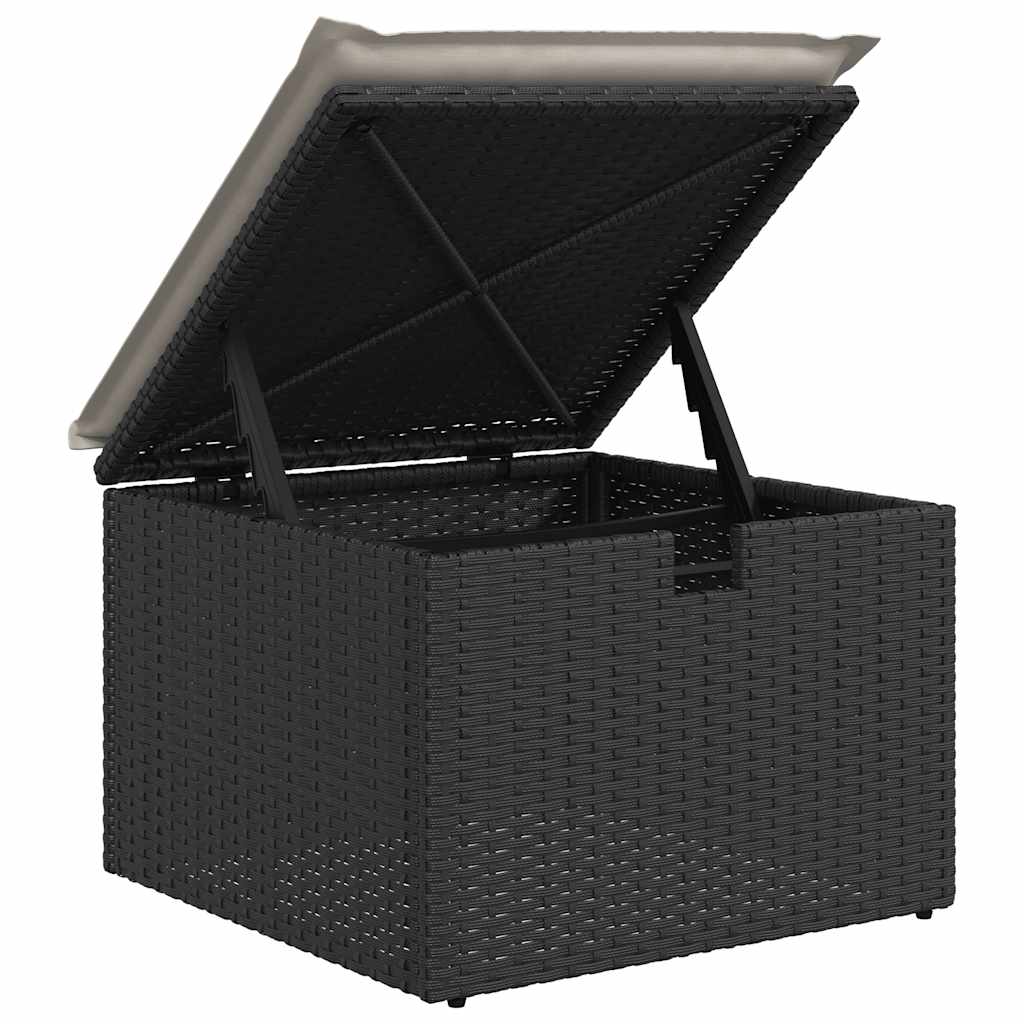 6-delige Loungeset met kussens poly rattan zwart is nu te koop bij PeponiXL, paradijselijk wonen!
