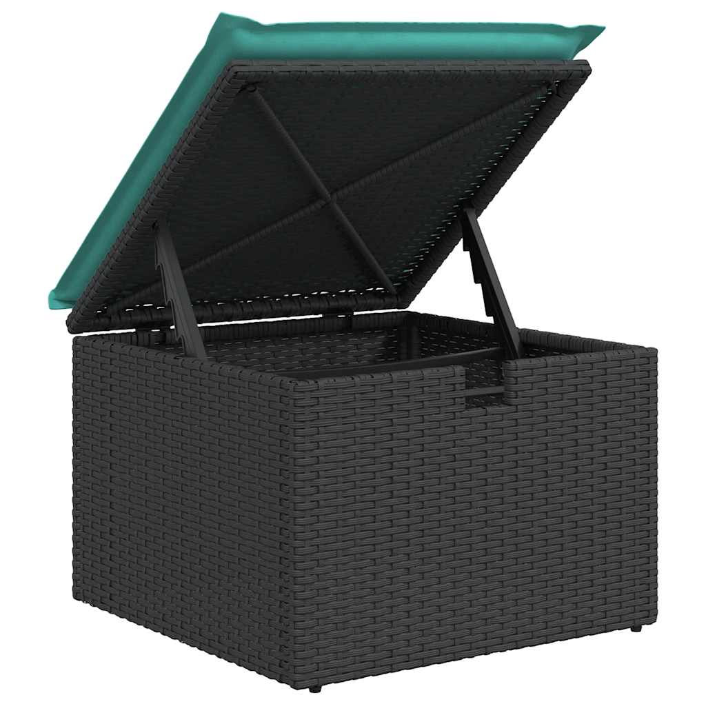 7-delige Loungeset met kussens poly rattan zwart is nu te koop bij PeponiXL, paradijselijk wonen!