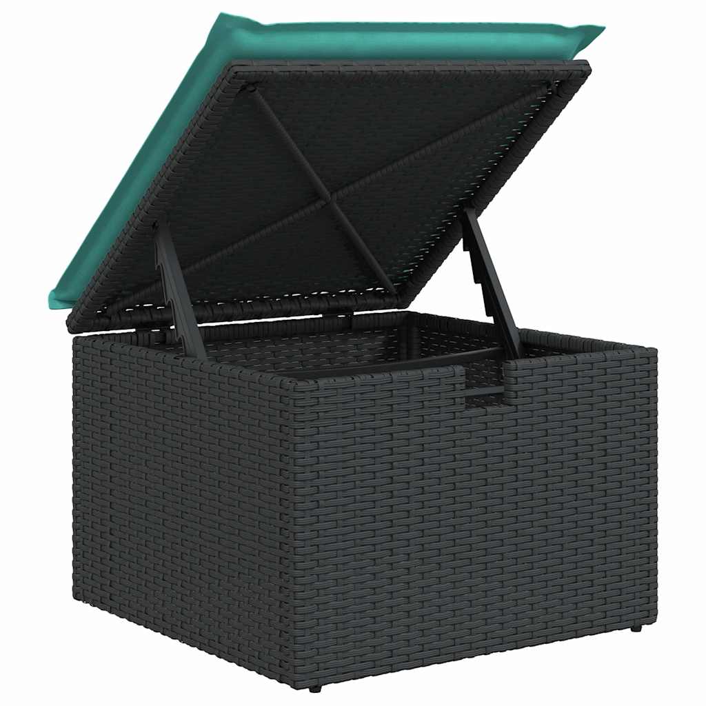 5-delige Loungeset met kussens poly rattan zwart is nu te koop bij PeponiXL, paradijselijk wonen!