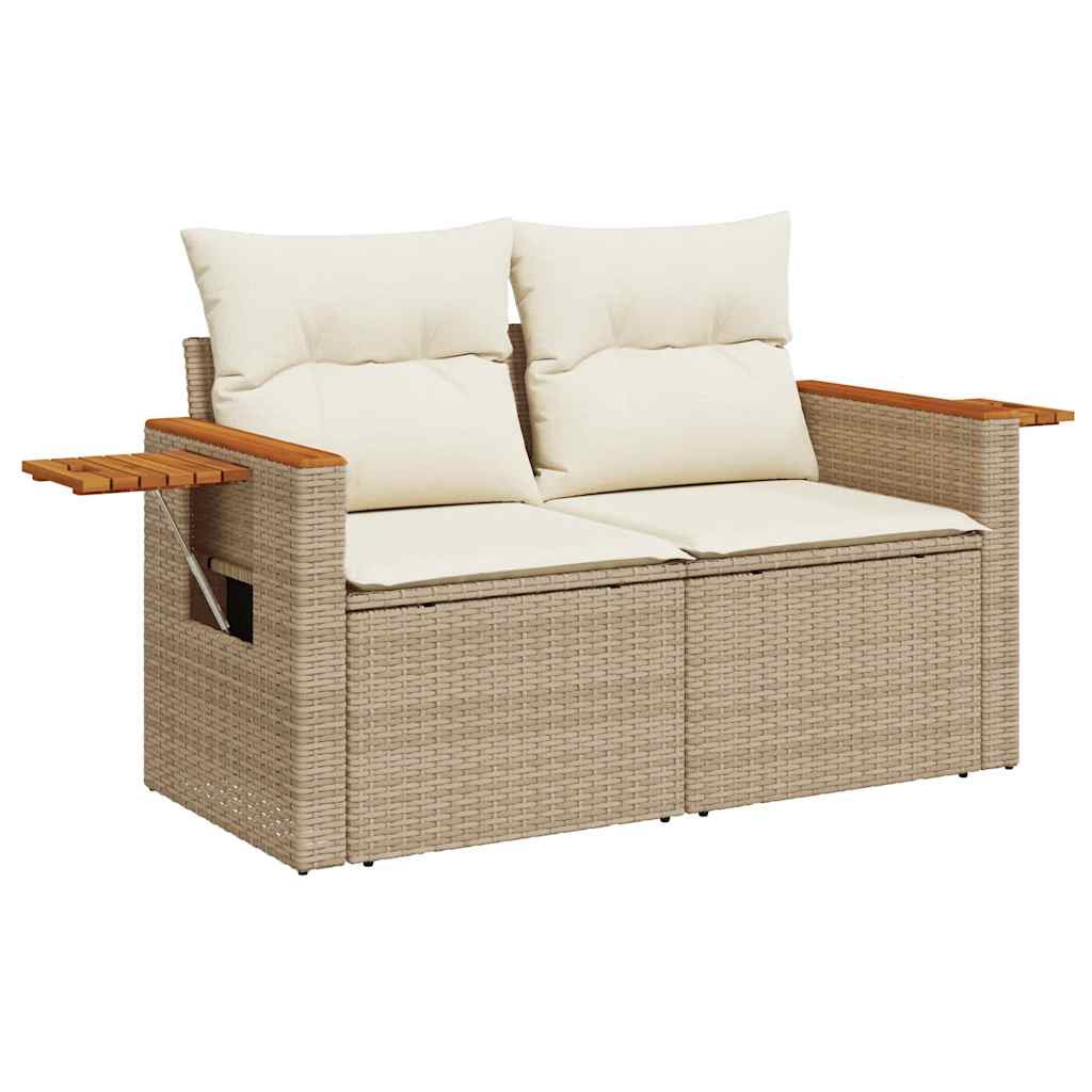 5-delige Loungeset met kussens poly rattan beige is nu te koop bij PeponiXL, paradijselijk wonen!