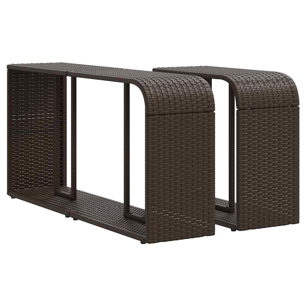10-delige Loungeset met kussens poly rattan bruin is nu te koop bij PeponiXL, paradijselijk wonen!