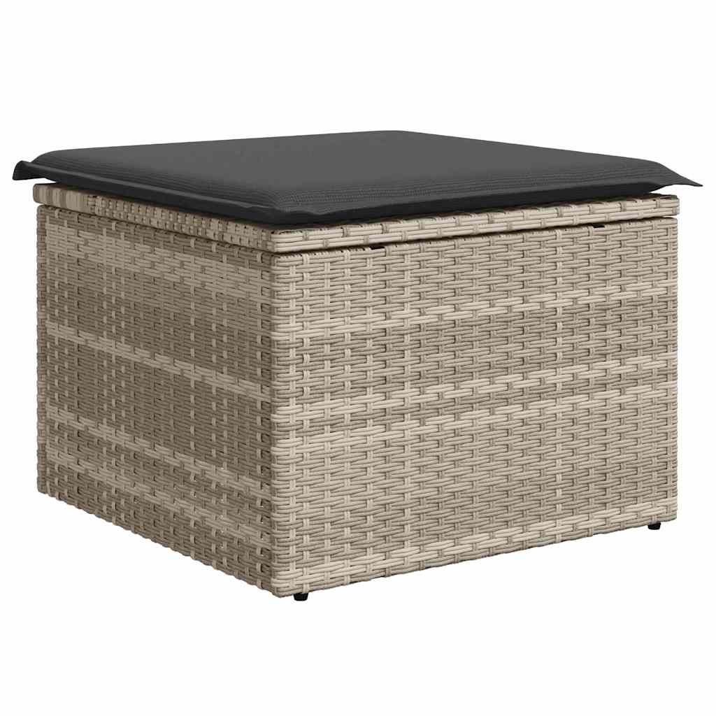 7-delige Loungeset met kussens poly rattan lichtgrijs is nu te koop bij PeponiXL, paradijselijk wonen!