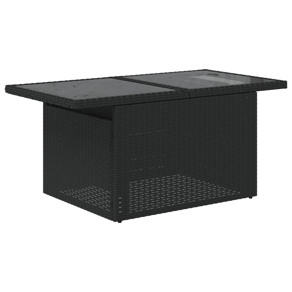 8-delige Loungeset met kussens poly rattan zwart is nu te koop bij PeponiXL, paradijselijk wonen!