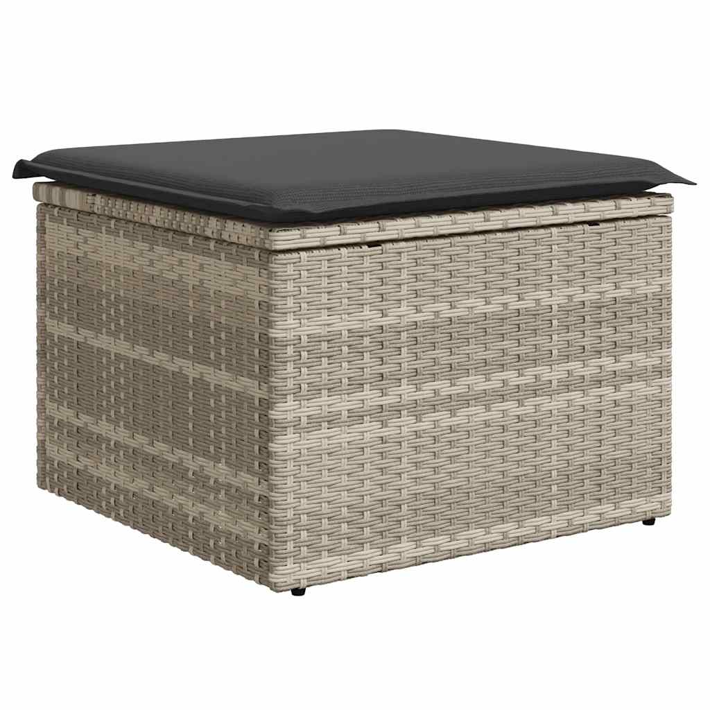 8-delige Loungeset met kussens poly rattan lichtgrijs is nu te koop bij PeponiXL, paradijselijk wonen!