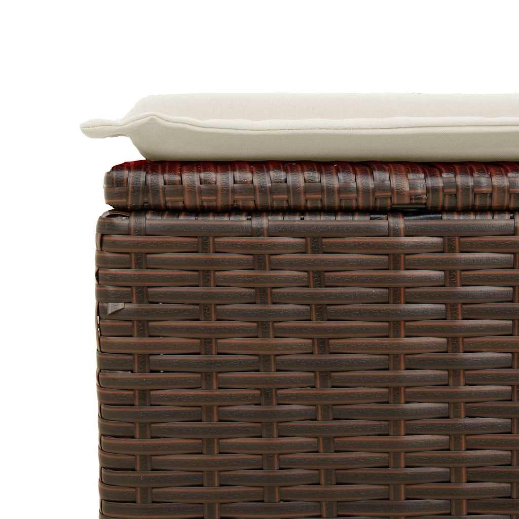 9-delige Loungeset met kussens poly rattan bruin is nu te koop bij PeponiXL, paradijselijk wonen!