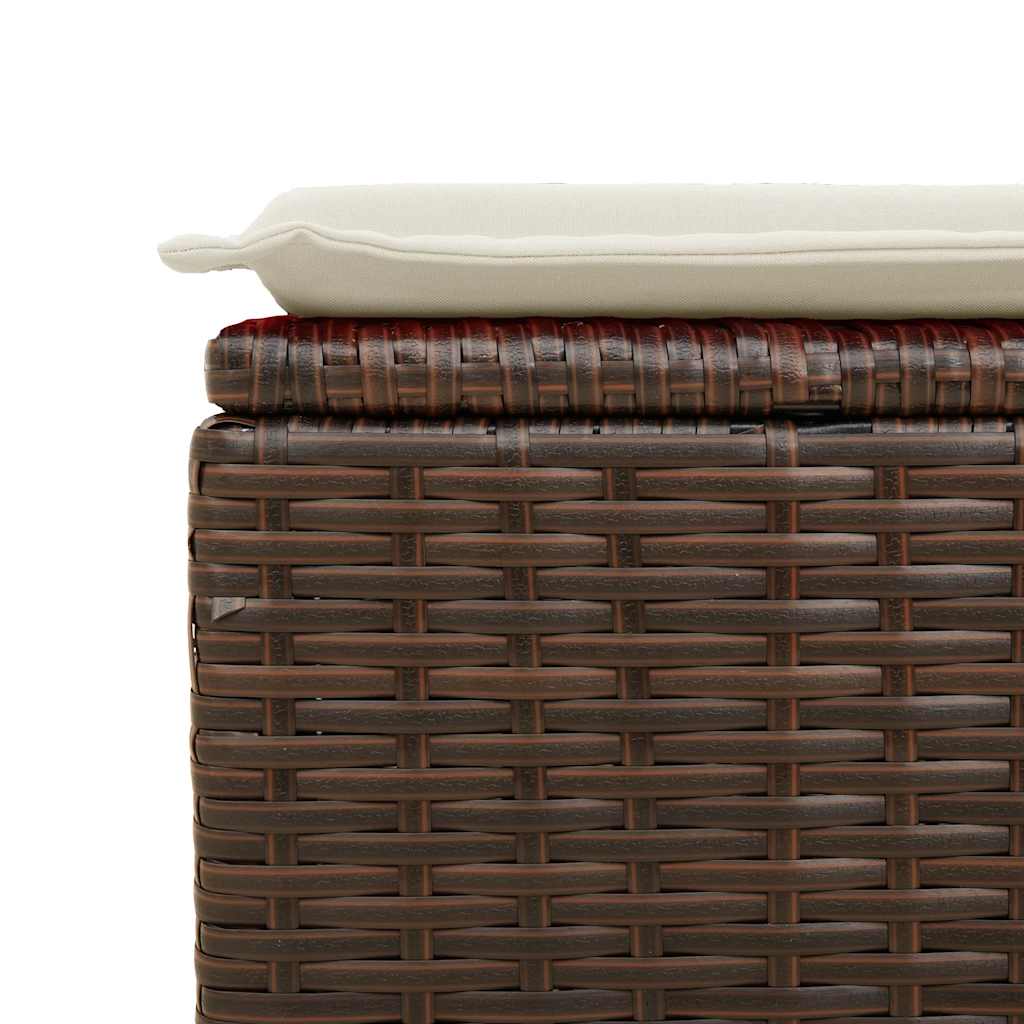 6-delige Loungeset met kussens poly rattan bruin is nu te koop bij PeponiXL, paradijselijk wonen!