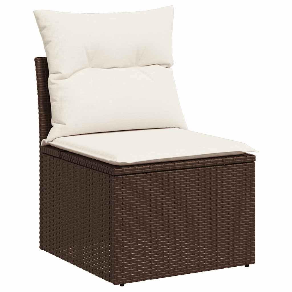 6-delige Loungeset met kussens poly rattan bruin is nu te koop bij PeponiXL, paradijselijk wonen!