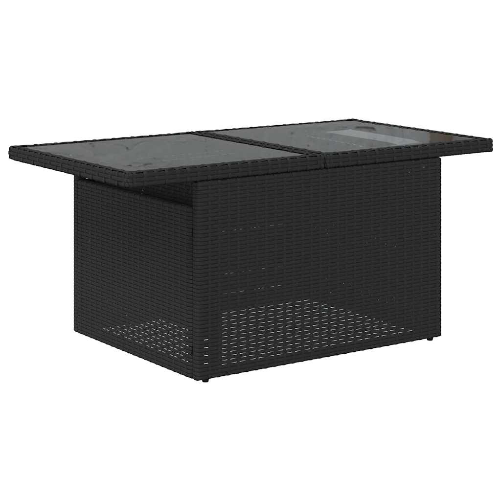 9-delige Loungeset met kussens poly rattan zwart is nu te koop bij PeponiXL, paradijselijk wonen!