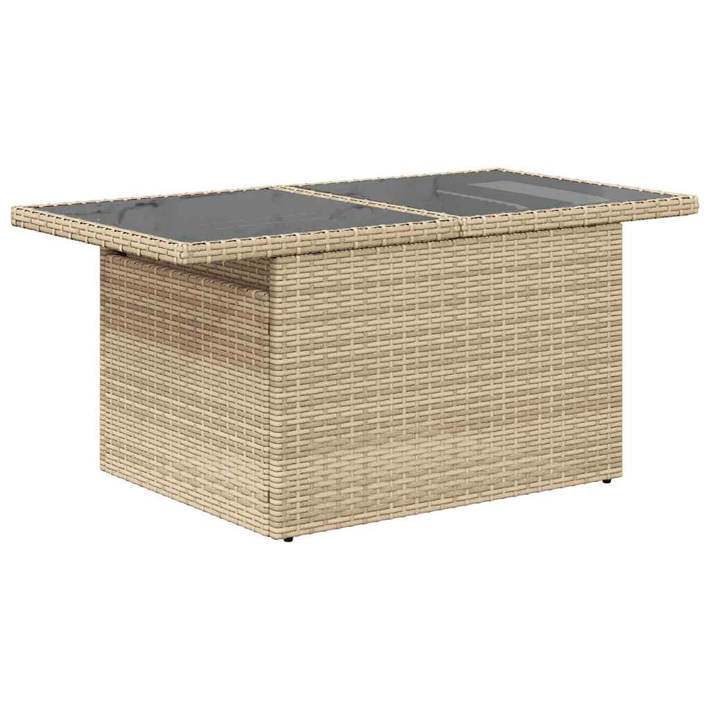 7-delige Loungeset met kussens poly rattan beige is nu te koop bij PeponiXL, paradijselijk wonen!