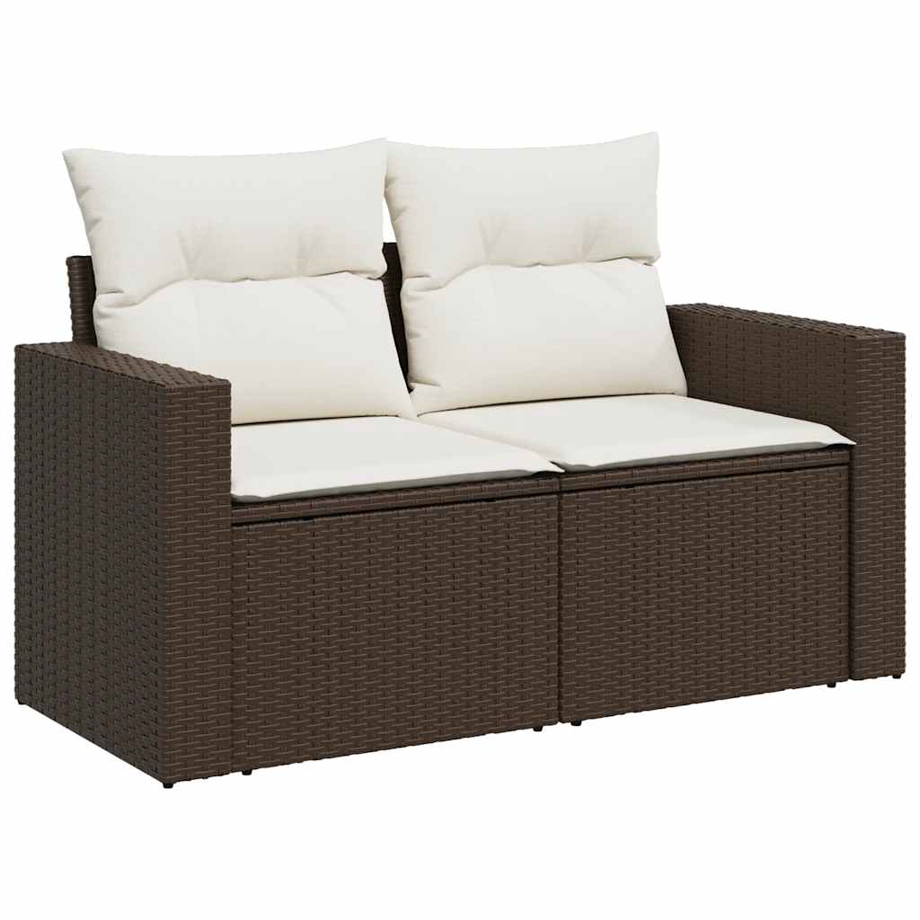 10-delige Loungeset met kussens poly rattan bruin is nu te koop bij PeponiXL, paradijselijk wonen!