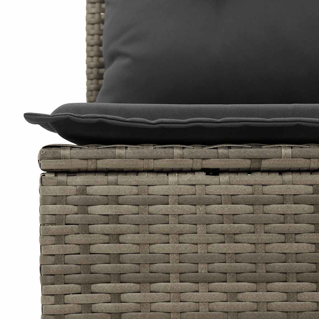 5-delige Loungeset met kussens poly rattan grijs is nu te koop bij PeponiXL, paradijselijk wonen!