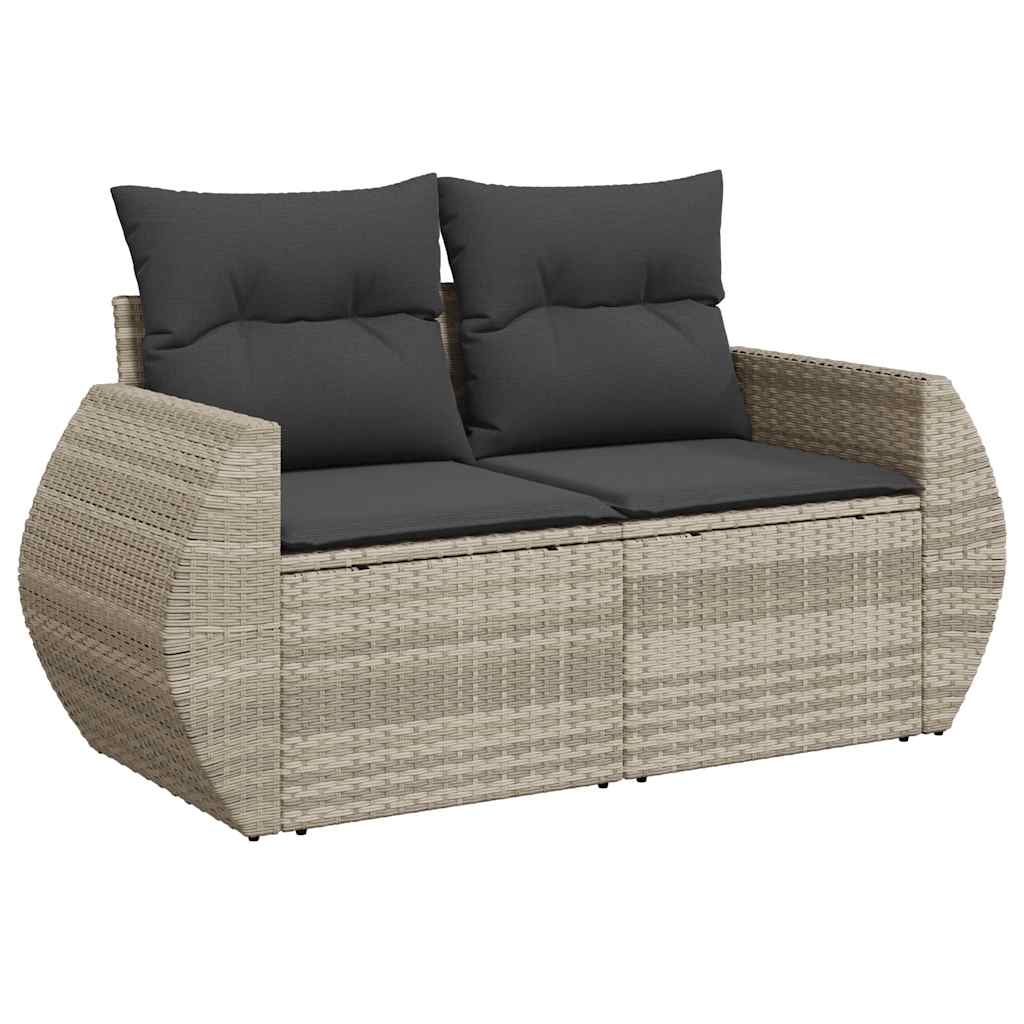 6-delige Loungeset met kussens poly rattan lichtgrijs is nu te koop bij PeponiXL, paradijselijk wonen!
