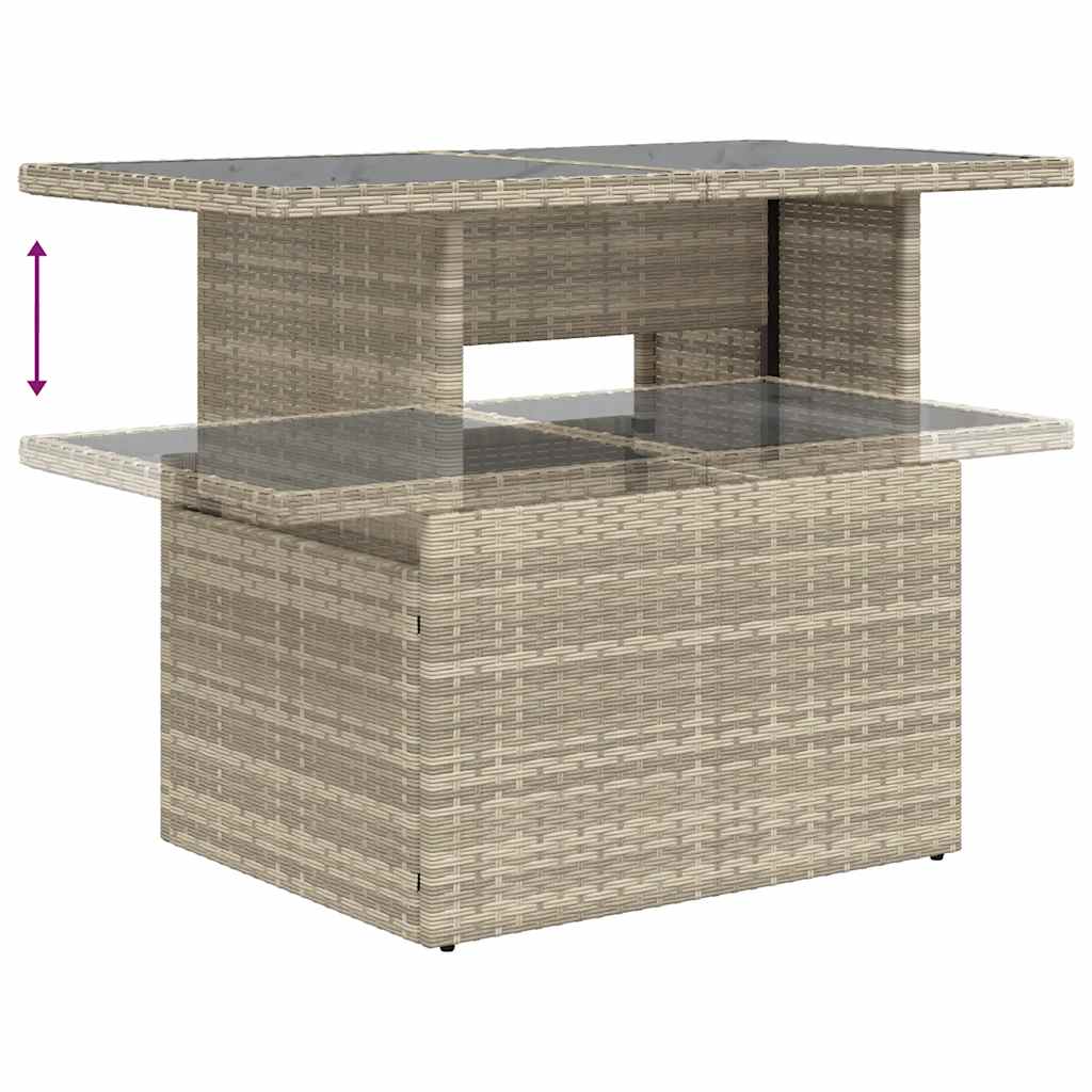 6-delige Loungeset met kussens poly rattan lichtgrijs is nu te koop bij PeponiXL, paradijselijk wonen!