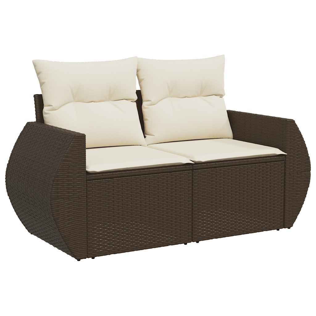 7-delige Loungeset met kussens poly rattan bruin is nu te koop bij PeponiXL, paradijselijk wonen!