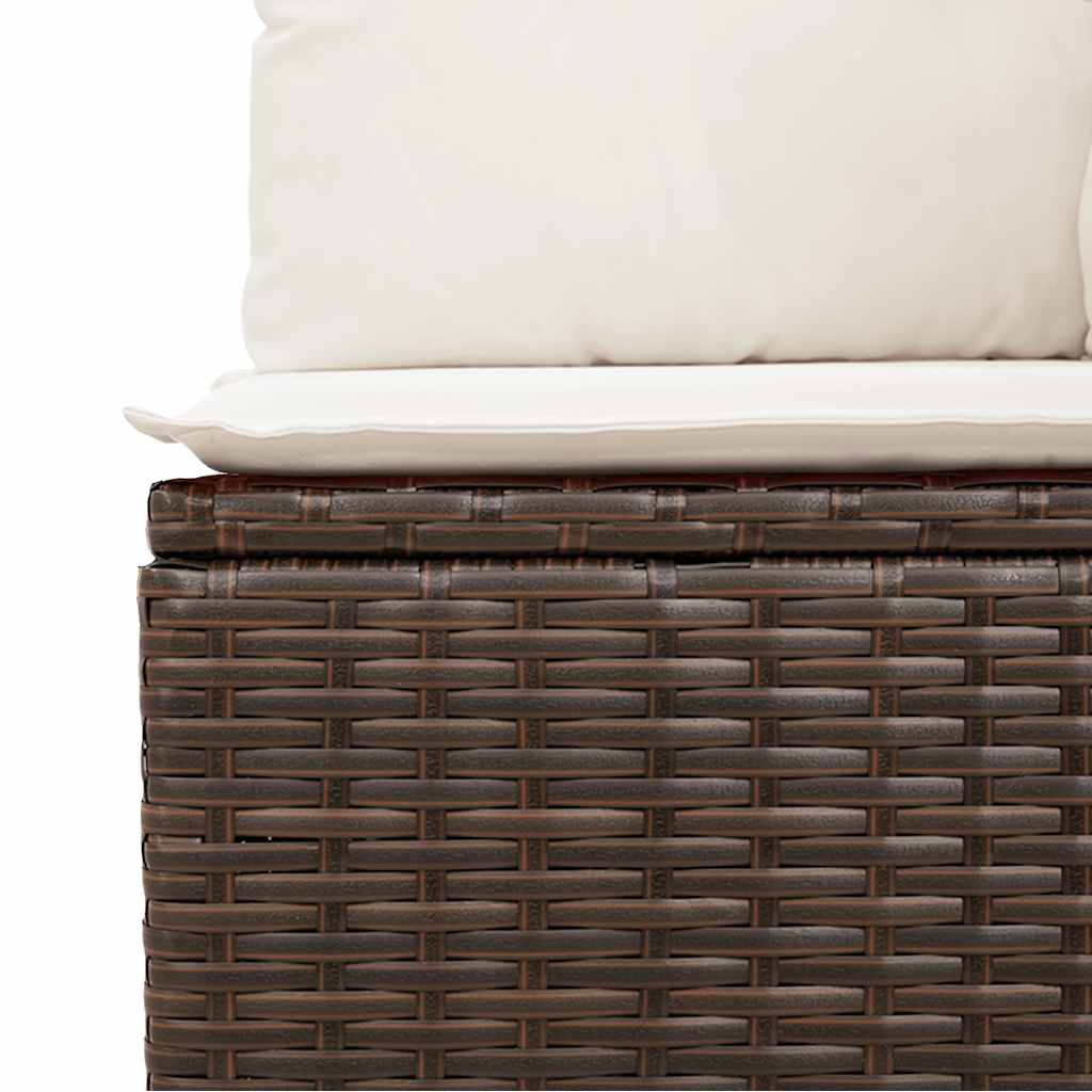 8-delige Loungeset met kussens poly rattan bruin is nu te koop bij PeponiXL, paradijselijk wonen!