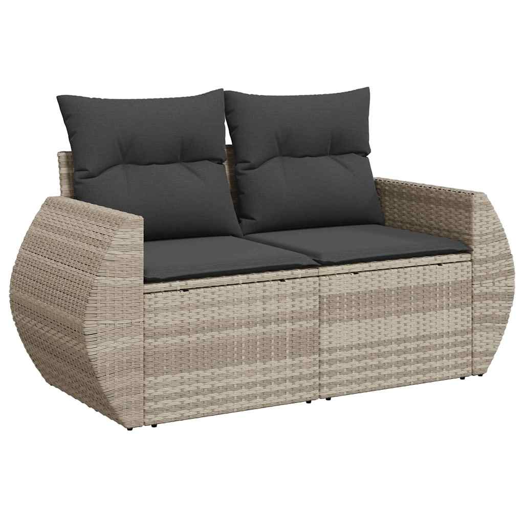 6-delige Loungeset met kussens poly rattan lichtgrijs is nu te koop bij PeponiXL, paradijselijk wonen!