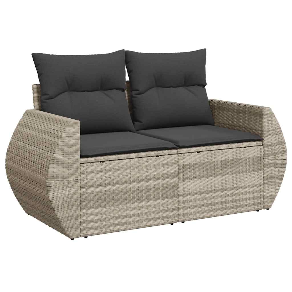 5-delige Loungeset met kussens poly rattan lichtgrijs is nu te koop bij PeponiXL, paradijselijk wonen!