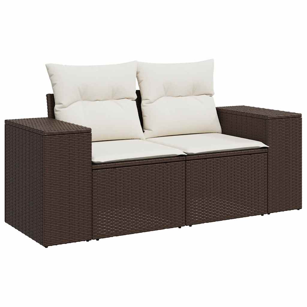 8-delige Loungeset met kussens poly rattan bruin is nu te koop bij PeponiXL, paradijselijk wonen!